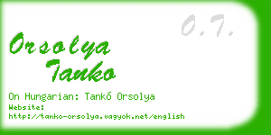 orsolya tanko business card